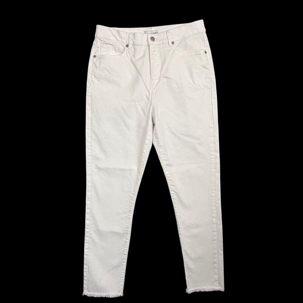 Made and Loved Loft Women's White Denim Curvy Skinny Classic Comfort jean SZ/30